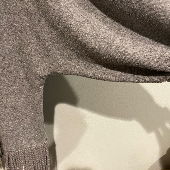 Coco + Carmen gray open front cardigan poncho S/M - Picture 3 of 6
